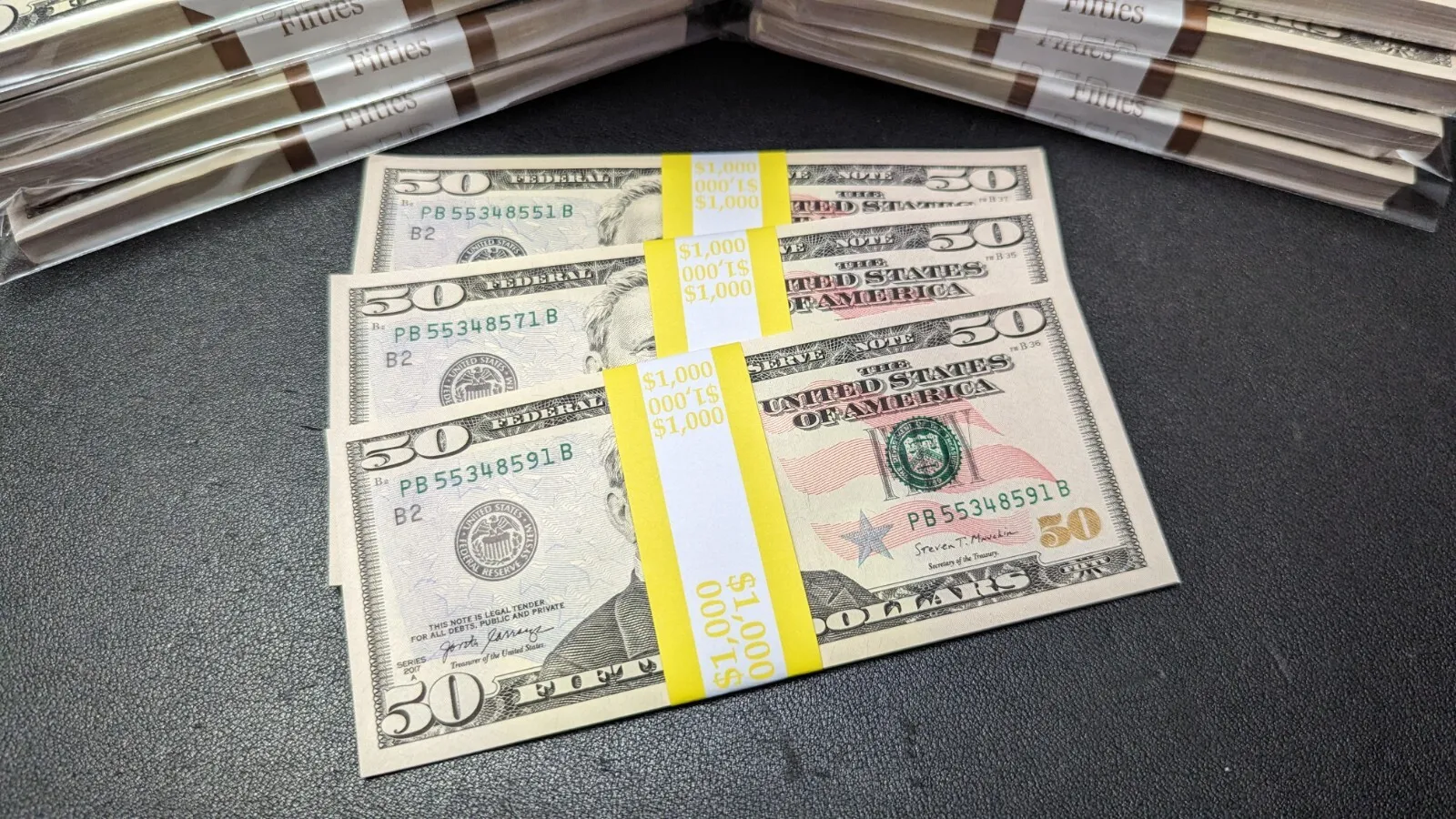 stacks of fake 50 dollars for sale